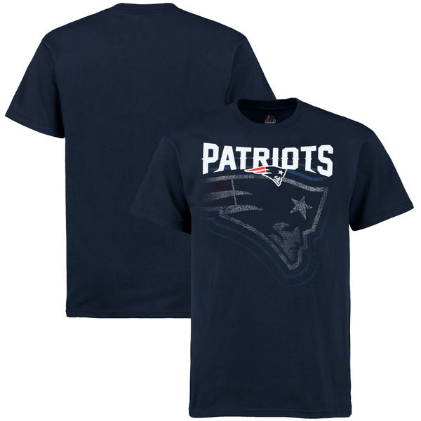 Men NFL New England Patriots Majestic Empty Backfield TShirt  Navy->soccer t-shirts->Sports Accessory